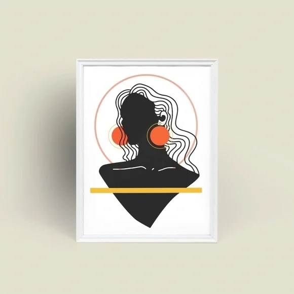 Modern Abstract Woman Wall Art Print Unframed - Picture 10 of 10